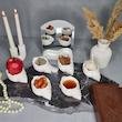 مجموعه ظروف هفت سین 9 پارچه مدل صدف گوش ماهی