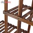 استند گلدان چوبی مدل gol3 با چوب نراد خارجی، قابل مونتاژ، ابعاد 96×95×25 سانتی‌متر، وزن 5000 گرم