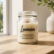 شمع دست‌ساز معطر مدل LUMEN-05 با رایحه گل یاسمن زمان اتمام 40 ساعت