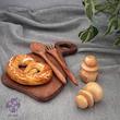 نمکدان چوبی ارغوان سازان مدل موج مجموعه 2 عددی