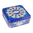 مسقطی ترکیبی جعبه فلزی مینا آبی  حلوا مسقطی لاری ترنج - 400 گرم