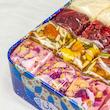 مسقطی ترکیبی جعبه فلزی مینا آبی  حلوا مسقطی لاری ترنج - 400 گرم مجموعه 2 عددی