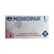 دستکش وینیل مونوپاک مدل 01L سایز لارج بسته 100 عددی