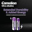 باتری نیم قلمی کملیون مدل  Ultra Alkaline بسته چهار عددی