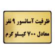 تابلو نشانگر طرح ظرفیت آسانسور 9 نفر مدل MT202
