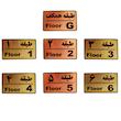 تابلو نشانگر طرح شماره طبقه مدل MTH36 مجموعه 7 عددی
