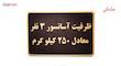 تابلو طرح ظرفیت آسانسور 3 نفر معادل 250 کیلو گرم مدل MT1105