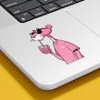 برچسب لپ تاپ پویا مارکت طرح پلنگ صورتی کد 3199