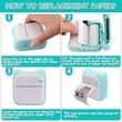 پرینتر لیبل زن حرارتی ناب سل مدل پرتابل شارژیکد BL-NAAB003333 به همراه سه عدد رول کاغذی