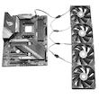 کابل افزایش تعداد فن کیس 1 به 4 مدل ID-Cooling FS-04