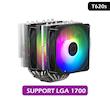 خنک کننده پردازنده کولر مستر مدل T620s ARGB LGA1700