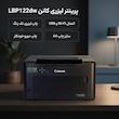 پرینتر لیزری تک‌کاره کانن مدل LBP122dw با قابلیت اتصال USB و Wi-Fi، نمایشگر و پشتیبانی از کاغذ A4 تا A6