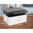 پرینتر لیزری 3 کاره اچ‌پی مدل Laser MFP 136w با قابلیت پرینت، اسکن و کپی، مجهز به اتصال Wi-Fi و USB