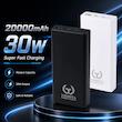 پاوربانک 30 وات یوشیتا مدل YP-001 ظرفیت 20000 میلی‌آمپر‌ساعت به همراه یک عدد کابل USB-A به USB-C
