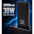پاوربانک 30 وات یوشیتا مدل YP-001 ظرفیت 20000 میلی‌آمپر‌ساعت به همراه یک عدد کابل USB-A به USB-C