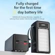 پاوربانک 22.5 وات پی زد ایکس مدل V89s PD Fast Charge ظرفیت 50000 میلی‌آمپرساعت به همراه چهار کابل متصل USB-A، USB-C، MicroUSB و لایتنینگ