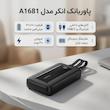 پاوربانک انکر مدل A1681 ظرفیت 20000 میلی آمپر ساعت به همراه کابل لایتنیگ و کابل USB Type-C