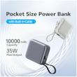 پاوربانک 35 وات کیو سی وای مدل PB10C ظرفیت 10000 میلی‌آمپر ساعت