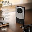پاوربانک 22.5 وات گرند اسکای مدل GP - 102 ظرفیت 10000 میلی‌آمپر‌ساعت به همراه کابل USB-C به USB-C 