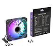 فن کیس لاوینگ کول مدل YM-1200 BLACK-ARGB-3 in 1 package 
