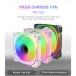 فن کیس لاوینگ کول مدل YM-1200 BLACK-ARGB-3 in 1 package 