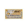 تیغ یدک سنتی بیک مدل Platinum Chromium Double Edge مجموعه 6 عددی
