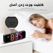 ساعت رومیزی دیجیتال مدل GH0729، پروژکتوردار با قابلیت چرخش 180 درجه و تنظیم نور، نمایشگر رنگی RGB با 4 رنگ متحرک، نمایش دما، آلارم هفتگی با Snooze قابل تنظیم 1 تا 60 دقیقه، وزن 0.2 کیلوگرم، ابعاد 19.6×6.5×3 سانتی‌متر