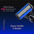 تیغ یدک پنرول مدل PRCL - Razor Refills 6 X3 بسته 3 عددی