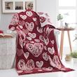 شال مبل مدل Hearts سایز 155x127 سانتی متر