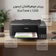 پرینتر جوهرافشان تک‌کاره اپسون مدل EcoTank L1250 با اتصال Wi-Fi و USB، سازگار با اپلیکیشن اختصاصی موبایل و پشتیبانی از کاغذ A4 تا A6
