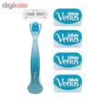 خود تراش ژیلت مدل venus به همراه تیغ یدک مدل VGW00765 بسته 5 عددی