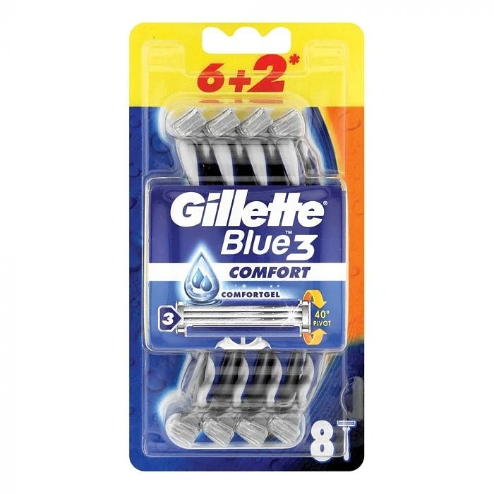  خود تراش ژیلت Gillette مدل Blue 3 بسته 8 عددی