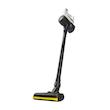 جارو شارژی عصایی کرشر مدل VC 4 CORDLESS با باتری 21.6 ولت، ظرفیت مخزن 650 میلی‌لیتر، قابلیت تنظیم سرعت، فیلتر قابل شست‌وشو، پاروی اصلی چندسطحی و دو سری نازل مخصوص شکاف و گردوغبار، دسته قابل تنظیم و پایه دیواری برای شارژ و نگهداری آسان