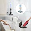 جارو شارژی عصایی دایسون مدل Wash G1 با سیستم شستشوی خودکار و هوشمند، ظرفیت مخزن آب تمیز 1 لیتر، تفکیک زباله‌های تر و خشک، غلتک‌های میکروفایبر موتوری، طراحی ارگونومیک و عملکرد کم‌صدا