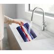 جارو شارژی عصایی دایسون مدل Wash G1 با سیستم شستشوی خودکار و هوشمند، ظرفیت مخزن آب تمیز 1 لیتر، تفکیک زباله‌های تر و خشک، غلتک‌های میکروفایبر موتوری، طراحی ارگونومیک و عملکرد کم‌صدا