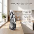 جارو شارژی دستی پارس خزر مدل Shark با موتور 60 وات، قابلیت جمع‌آوری مایعات، نازل بازشونده و برس مبلمان و گوشه‌پاک‌کن