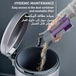 جارو شارژی عصایی تفال مدل TY6A35 با باتری لیتیوم‌یونی 18 ولت، مکش 30 ایر وات و حالت‌های خودکار ECO و SURFACE، مجهز به ماشه BOOST و شارژدهی 45 دقیقه‌ای