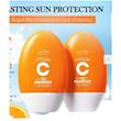 کرم ضد آفتاب بی‌رنگ دست، صورت سادور SPF 50 مدل Vitamin C ×5 ‌، محافظ +++UVA،UVB،PA، مناسب برای انواع پوست حجم ۵۰ میلی‌لیتر