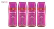 اسپری خوشبو کننده بدن زنانه پرستیژ مدل Lacoste Touch of Pink حجم 150 میلی لیتر مجموعه 4 عددی