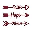 دیوارکوب آرتافرین مدل Believe Faith Hope مجموعه 3 عددی