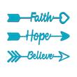 دیوارکوب آرتافرین مدل Believe Faith Hope مجموعه 3 عددی