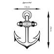 دیوارکوب طرح لنگر کشتی مدل B1057-1929