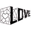 دیوارکوب طرح love مدل B1003-3049