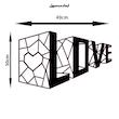 دیوارکوب طرح love مدل B1003-3049