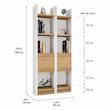 کتابخانه 4 طبقه مدل ایستاده دو درب