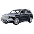 ماکت ماشین بازی فلزی شاسی‌بلند بنز GLS600 مقیاس 1:24 با طراحی دقیق، چراغ‌دار، دارای صدا و حرکت جلو و عقب