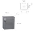 ست کابینت و روشویی توییس مدل tws 1033 M