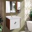 ست کابینت و روشویی آزالیا مدل کایرا کد B01 به همراه آینه و باکس