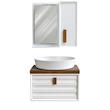 ست کابینت و روشویی بی اس سی مدل زیمانس بیضی به همراه آینه باکس