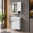 ست روشویی کابینتی بی اس سی مدل اهورا کد 1076 به همراه آینه باکس